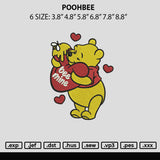 Poohbee Embroidery File 6 sizes