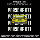 Porsche1801 Embroidery File 6 sizes