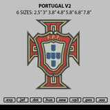 Portugal V2 Embroidery File 6 sizes