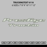 Truckingtext Embroidery File 6 sizes
