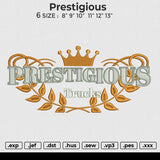 Prestigious Embroidery File 6 size