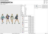Princess Diana Embroidery File 6 size