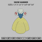 Dress Snow Embroidery File 6 sizes