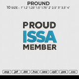 PROUND Embroidery File 6 sizes