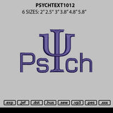 Psychtext1012 Embroidery File 6 sizes