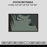 Psycho Rectangle Embroidery File 6 sizes