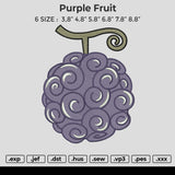 Purple fruit Embroidery File 6 size