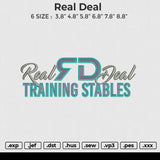 Real Deal Embroidery File 6 size