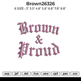 Brown26326 Embroidery File 6 sizes
