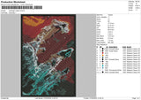 Rectangle Meteor Embroidery File 6 sizes