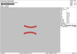 Red Lists Embroidery File 6 sizes