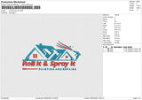 Roll & Spray V2 Embroidery File 6 size