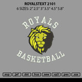 Royalstext 2101 Embroidery File 6 sizes