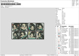 Sage Square Embroidery File 6 sizes