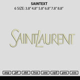 Saintext Embroidery File 6 sizes
