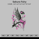Sakura Fairy Embroidery File 6 size
