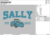 Sallytext 22 Embroidery File 6 sizes