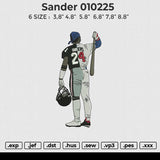 Sander 010225 Embroidery File 6 size