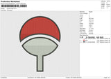 Sasuke Logo Embroidery File 6 size