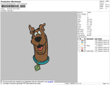 Scooby Doo Head  Embroidery