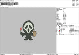 Ghost Coffee 001 Embroidery File 6 sizes