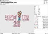 Senior Strawberry Embroidery File 6 size