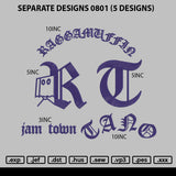 Separate Designs 0801 Embroidery 5 Designs