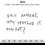 Shit Embroidery File 6 sizes