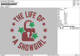 Showtext 0410 Embroidery File 6 sizes