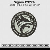 Sigma 171224 Embroidery File 6 size