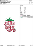 Sister Sweet Embroidery File 6 sizes