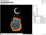 Skeleton Night Embroidery