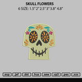Skull Flowers Embroidery File 6 sizes