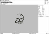 Smoking Skull Embroidery Files