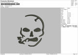 Smoking Skull Embroidery Files