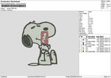 Snoopy Pibb Embroidery File 6 sizes