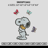Snoopy2602 Embroidery File 6 sizes