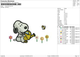 Snoopy Farming Embroidery File 6 size