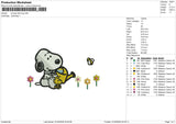 Snoopy Farming Embroidery File 6 size