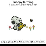 Snoopy Farming Embroidery File 6 size