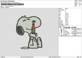 Snoopy Pure Leaf Embroidery File 6 sizes