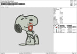 Snoopy Starbuck 02 Embroidery File 6 sizes