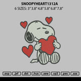 Snoopyheart1312a Embroidery File 6 sizes