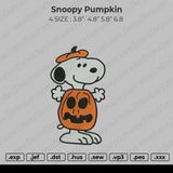 Snoopy Pumpkin Embroidery