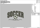 Soccertext Embroidery File 6 sizes