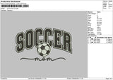 Soccertext Embroidery File 6 sizes