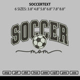 Soccertext Embroidery File 6 sizes
