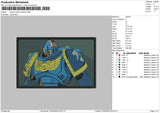 Robot Blue Embroidery File 6 sizes