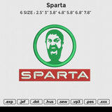Sparta Embroidery File 6 size