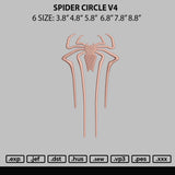 Spider Circle V4 Embroidery File 6 sizes